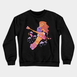 Cute Design „Base Guitar Girl“ | Kawaii Handmade Design | By Atelier Serakara Crewneck Sweatshirt